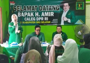 H.Amir Caleg DPR-RI Konsolidasi Partai PPP OKU Selatan  Bersama Caleg  Milenial Putri Bersatu Maju Menangkan Pileg