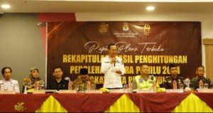 KPU Gelar Rekapitulasi Suara Pemilu di Favehotel. Ini Kata H.  Elman Pj Walkot Prabumulih