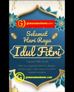 Gemasumselnews Mengucapkan Minal Aidin Nawal Faizin