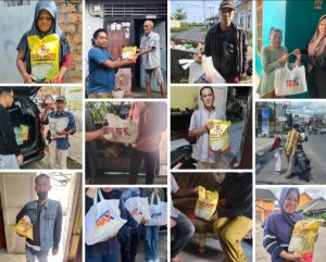 Komunitas Wartawan HOT Prabumulih Salurkan Bahan Pangan ke Warga